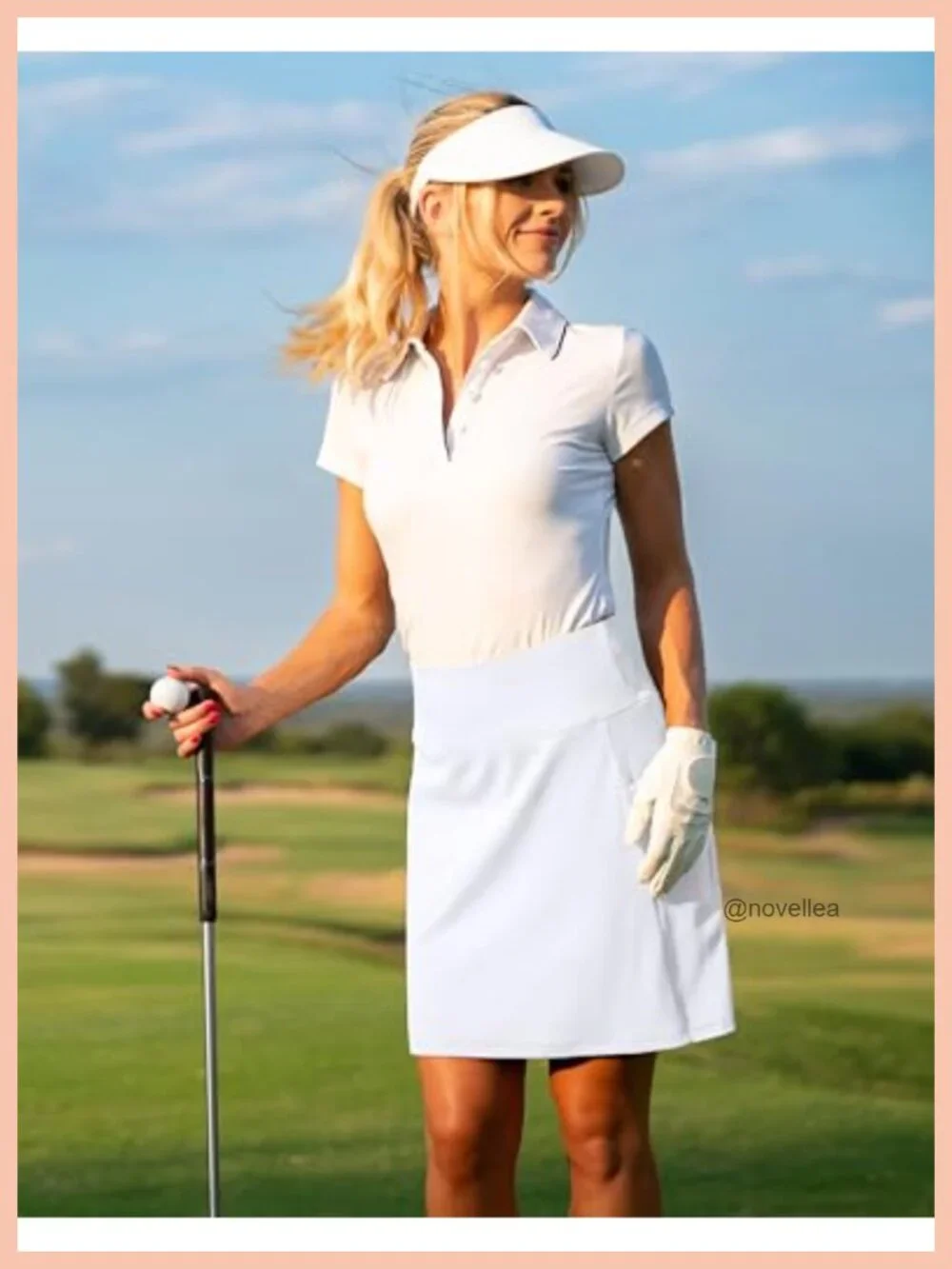 Women's Athletic Skort with 4 Pockets, High Waist, Built-in Shorts